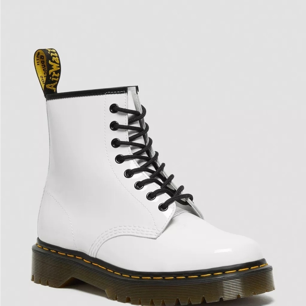 Dr. Martens White Leather Boots